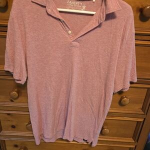 Faherty Pink Polo Shirt